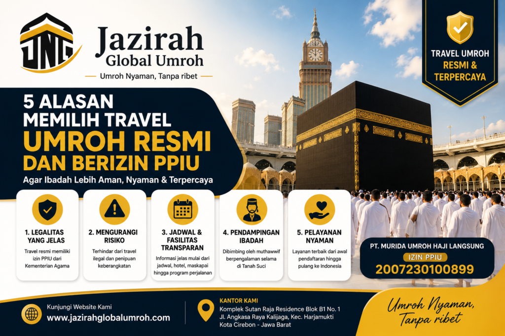 Travel Umroh Resmi Berizin PPIU Cirebon Jazirah Global Umroh